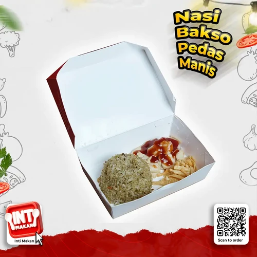 # Nasi Bakso Saos Pedas Manis