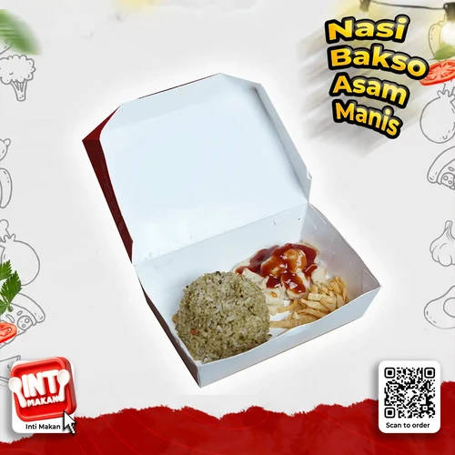 # Nasi Bakso Saos Asam Manis